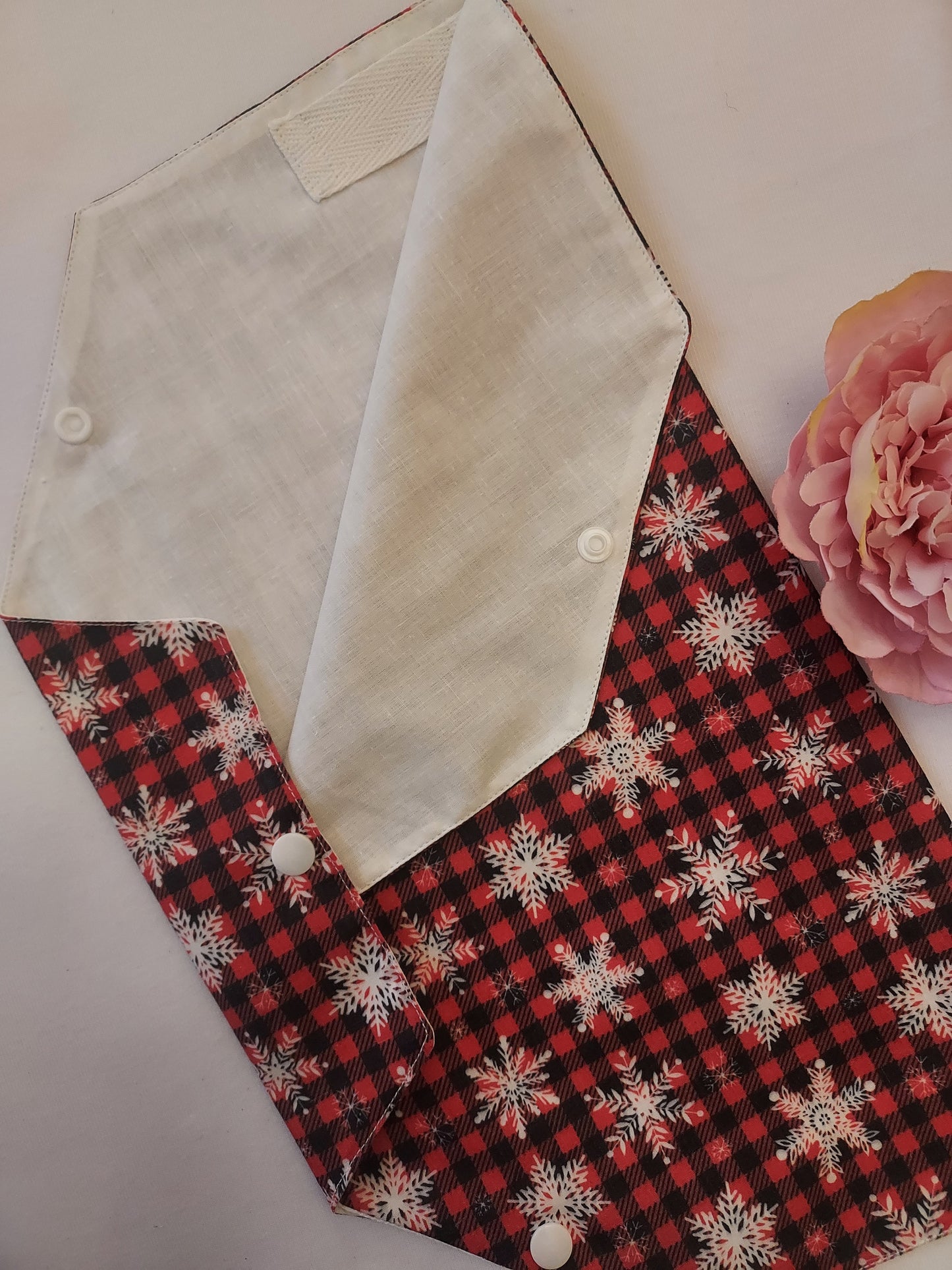 Snowflake Tartan catheter belly bag, medical bag covers, urology, urine bag, catheter bag, drainage bag, Christmas