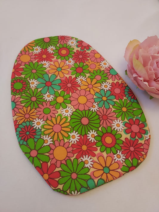 Flower power stoma bag cover, Colostomy bag