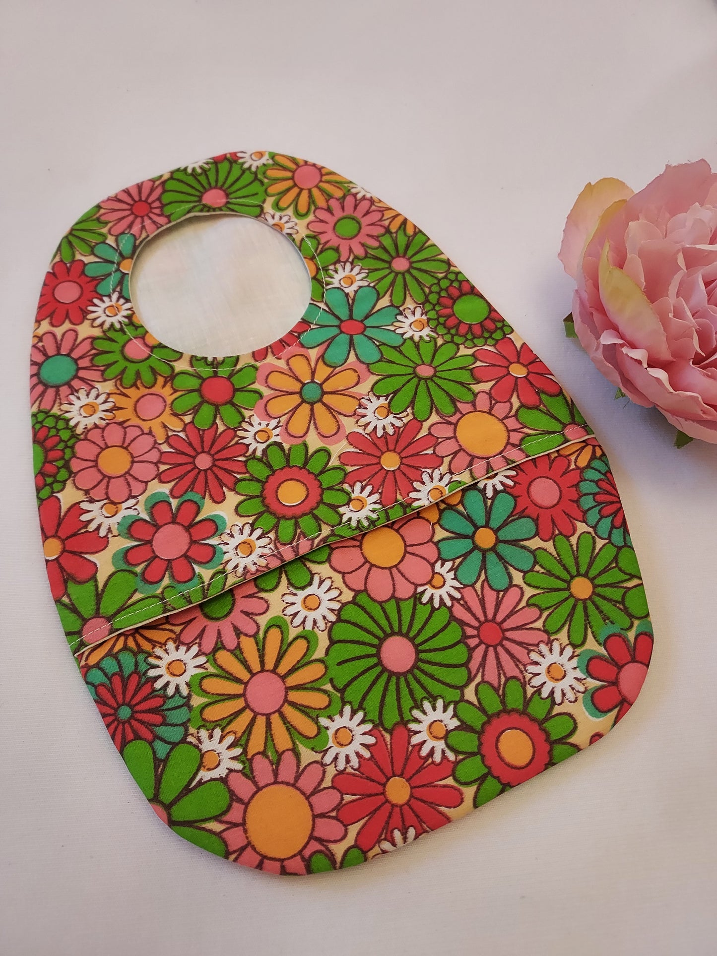 Flower power stoma bag cover, Colostomy bag