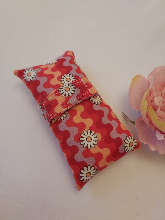 Red Retro Medical port pillow Ileostomy, Chemo, Surgery, dialysis, Stoma, Pacemaker.