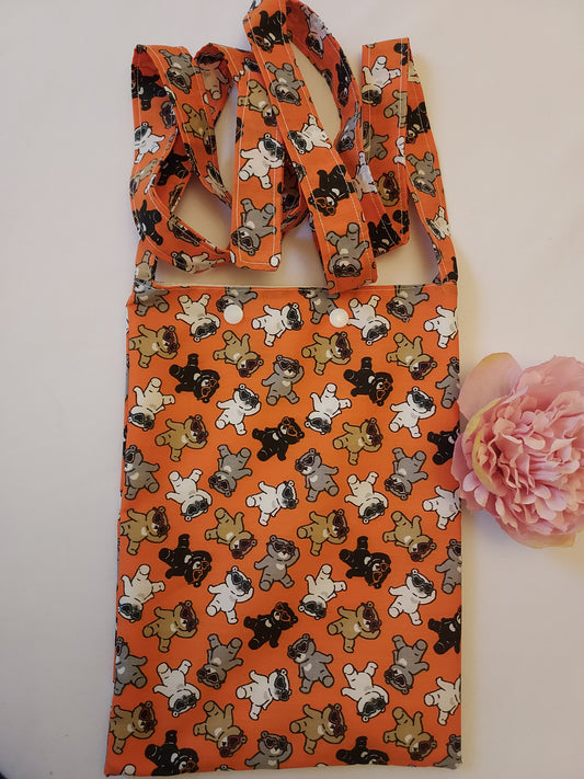 Teddy Bear syringe driver bag, medical bag, feeding tube, medical accessories. Shoulder bag, pump bag, chemo pump, cancer