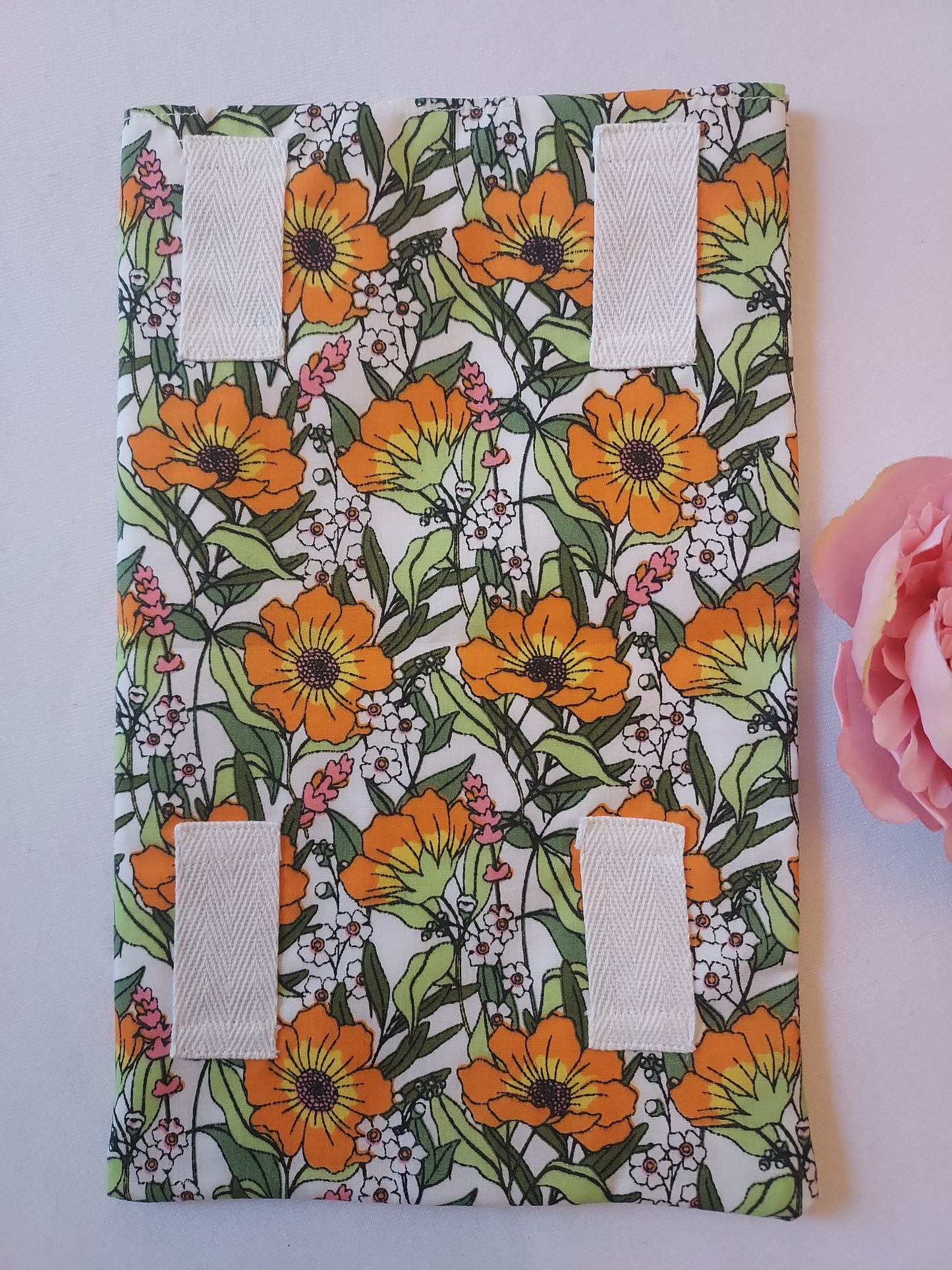 Orange Floral catheter Leg Bag Cover