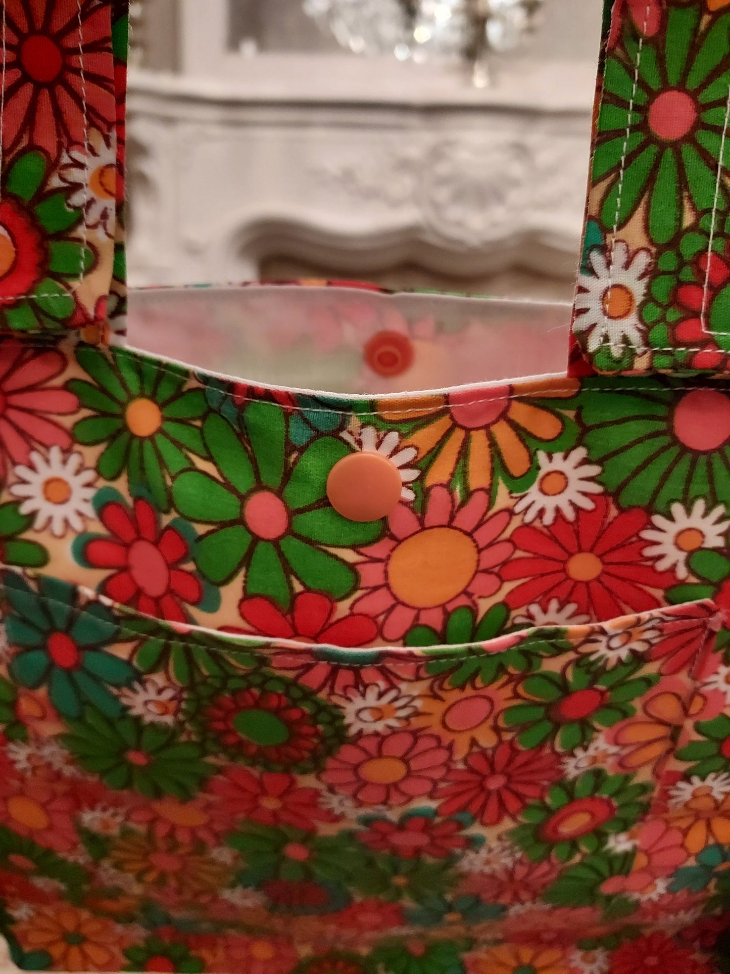 Flower Power Zimmer frame bag, walking frame bag, accessories, walking aid, handmade, bag, storage