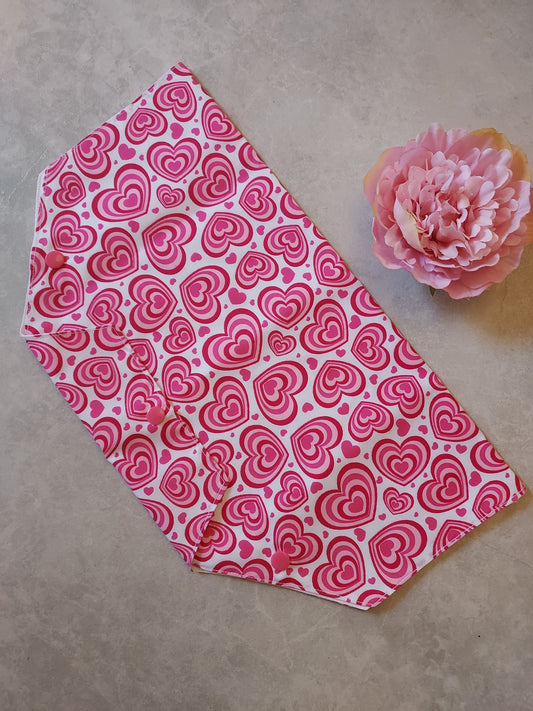 Pink Heart Belly Bag Cover, Catheter bag, Drainage