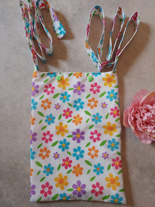 Bright Daisy syringe driver bag, medical bag, feeding tube, medical accessories. Shoulder bag, pump bag, chemo pump, cancer