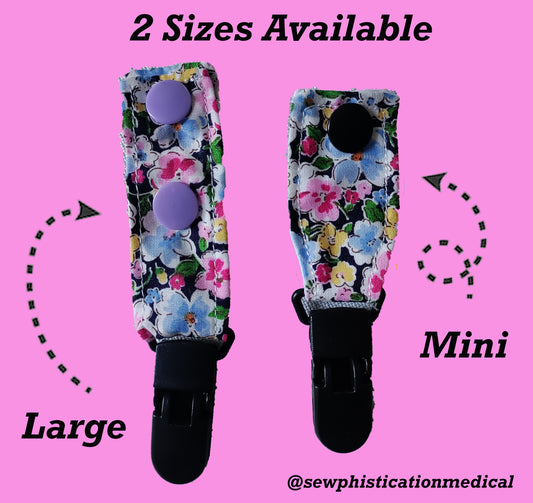 Black Floral Tubie Clip