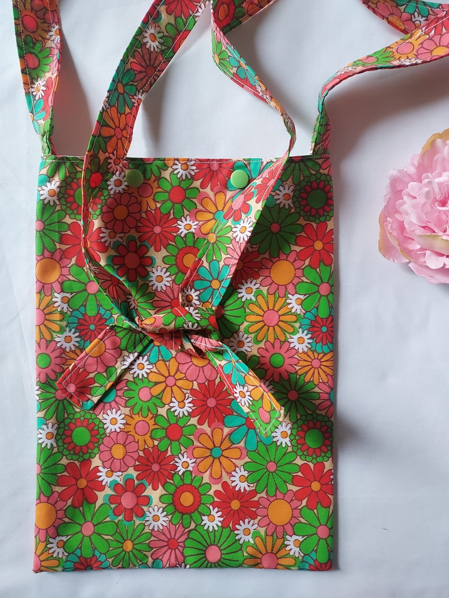 Flower Power syringe driver bag medical bag, feeding tube, medical accessories. Shoulder bag, pump bag, chemo pump, cancer