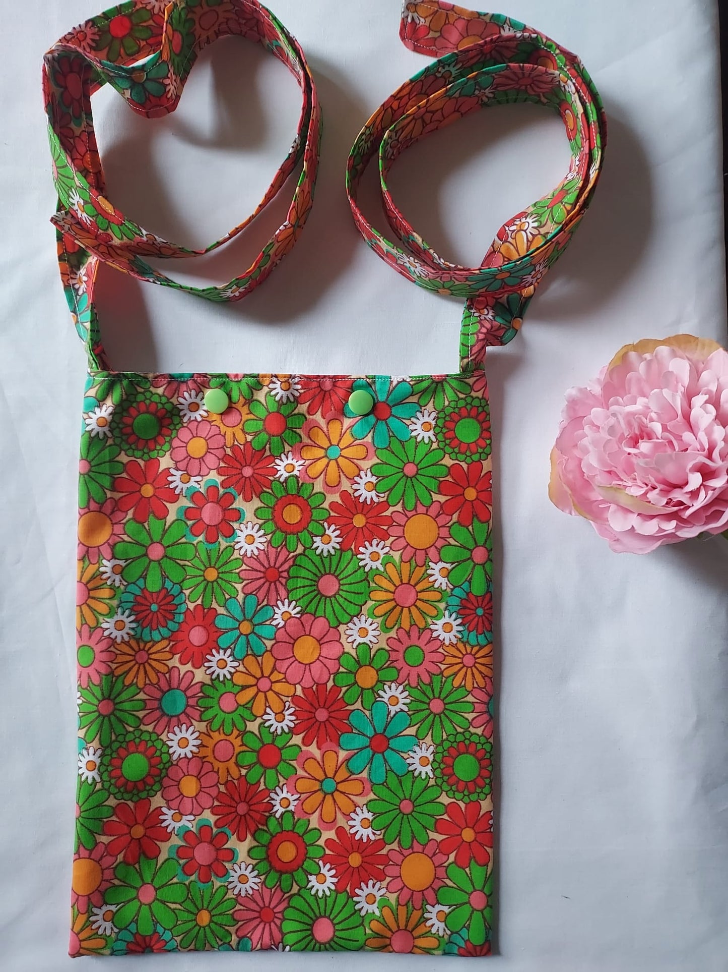 Flower Power syringe driver bag medical bag, feeding tube, medical accessories. Shoulder bag, pump bag, chemo pump, cancer