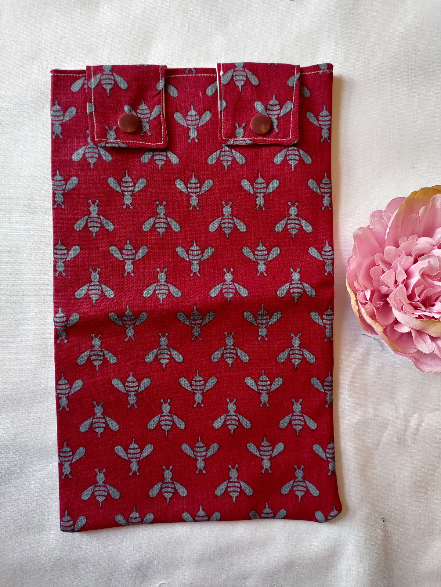 Red Bee Leg Bag Cover, medical bag covers, urology, urine bag, leg bag, catheter bag, drainage bag