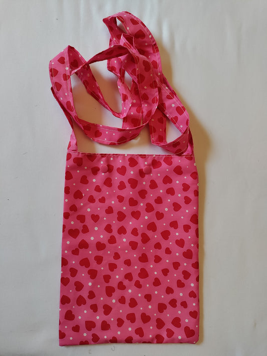 Pink Heart syringe driver bag medical bag, feeding tube, medical accessories. Shoulder bag, pump bag, chemo pump, cancer