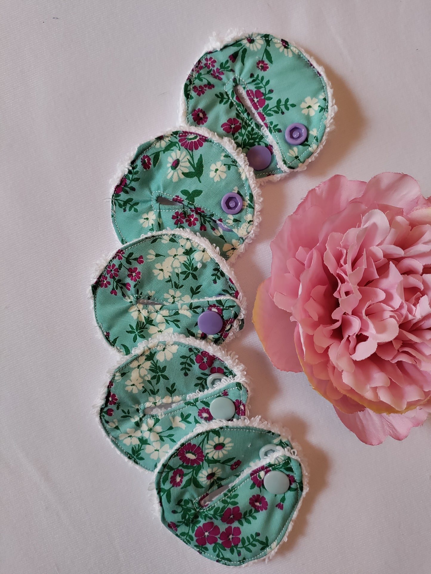 Dainty Blue Floral Tubie covers, G G/J tube, PEG tube, Tubie pads