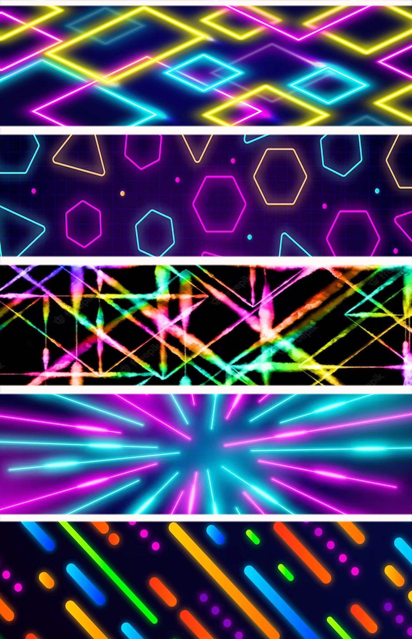 Neon Mix Tubie Tape