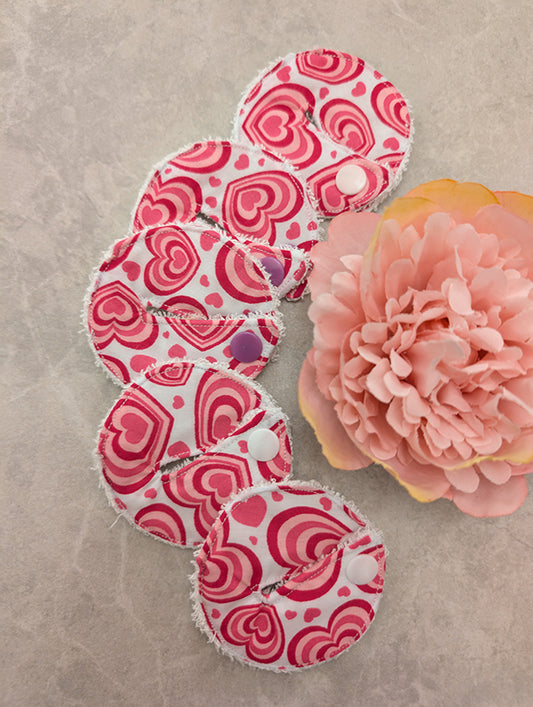 Pink Hearts Tubie covers, G G/J tube, PEG tube, Tubie pads