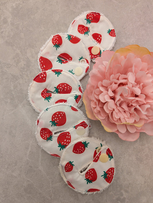 Strawberry Tubie covers, G G/J tube, PEG tube, Tubie pads