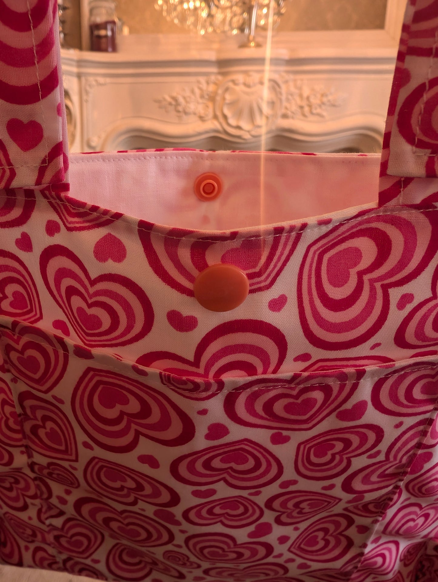 Pink Heart Zimmer frame bag, walking frame bag, accessories, walking aid, handmade, bag, storage (Copy)
