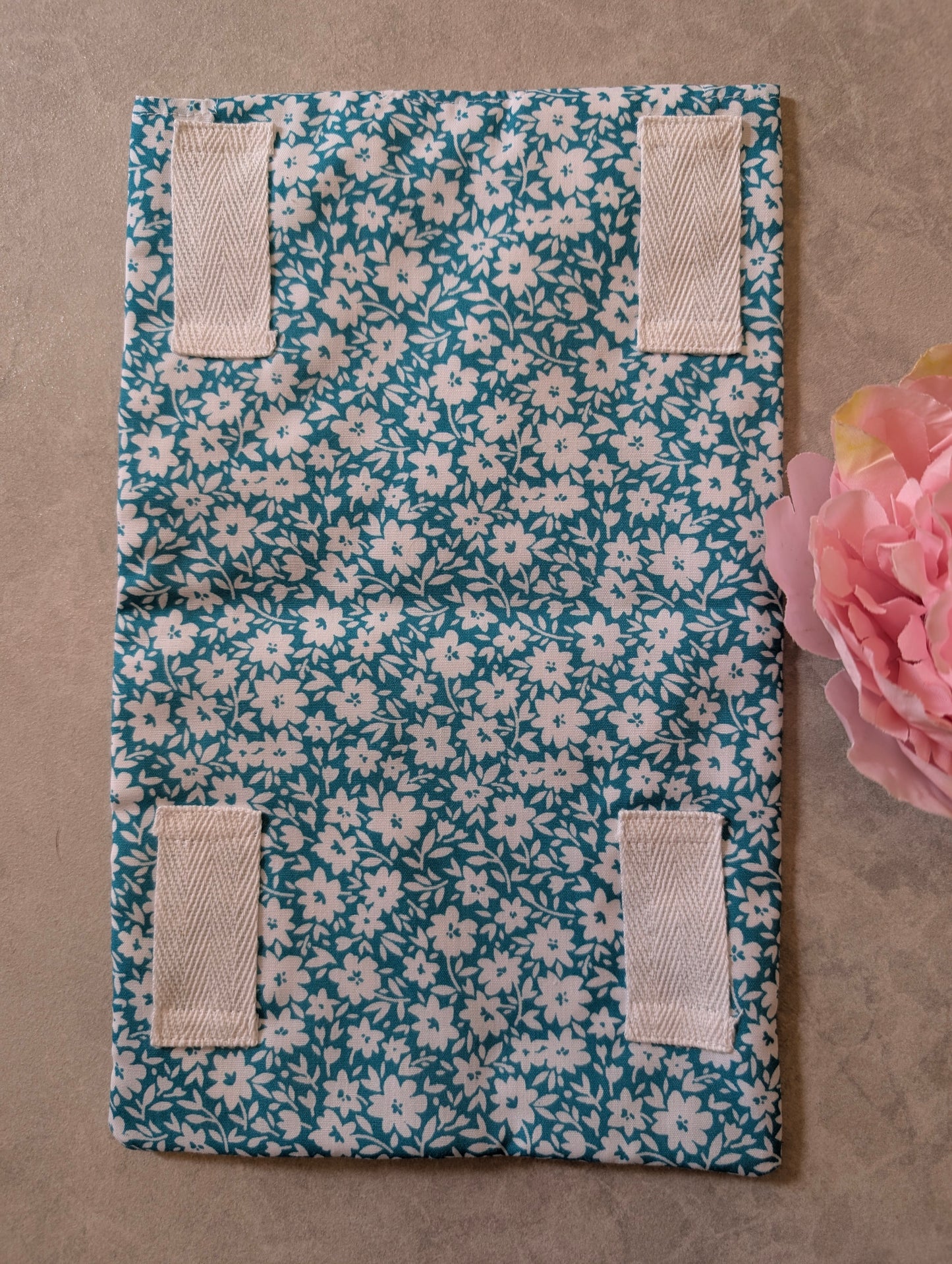Teal floral catheter Leg Bag Cover