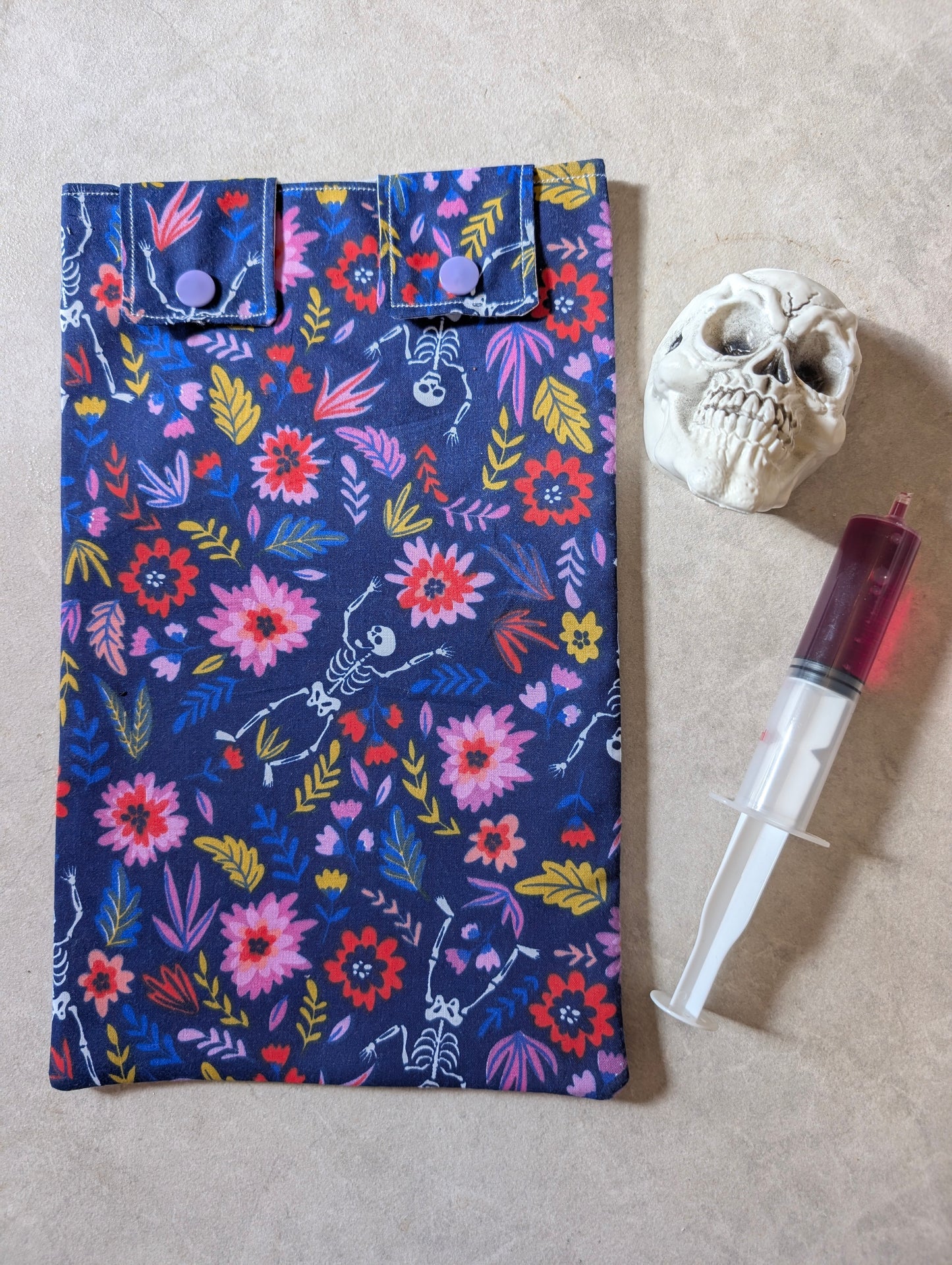 Floral Skeleton catheter Leg Bag Cover