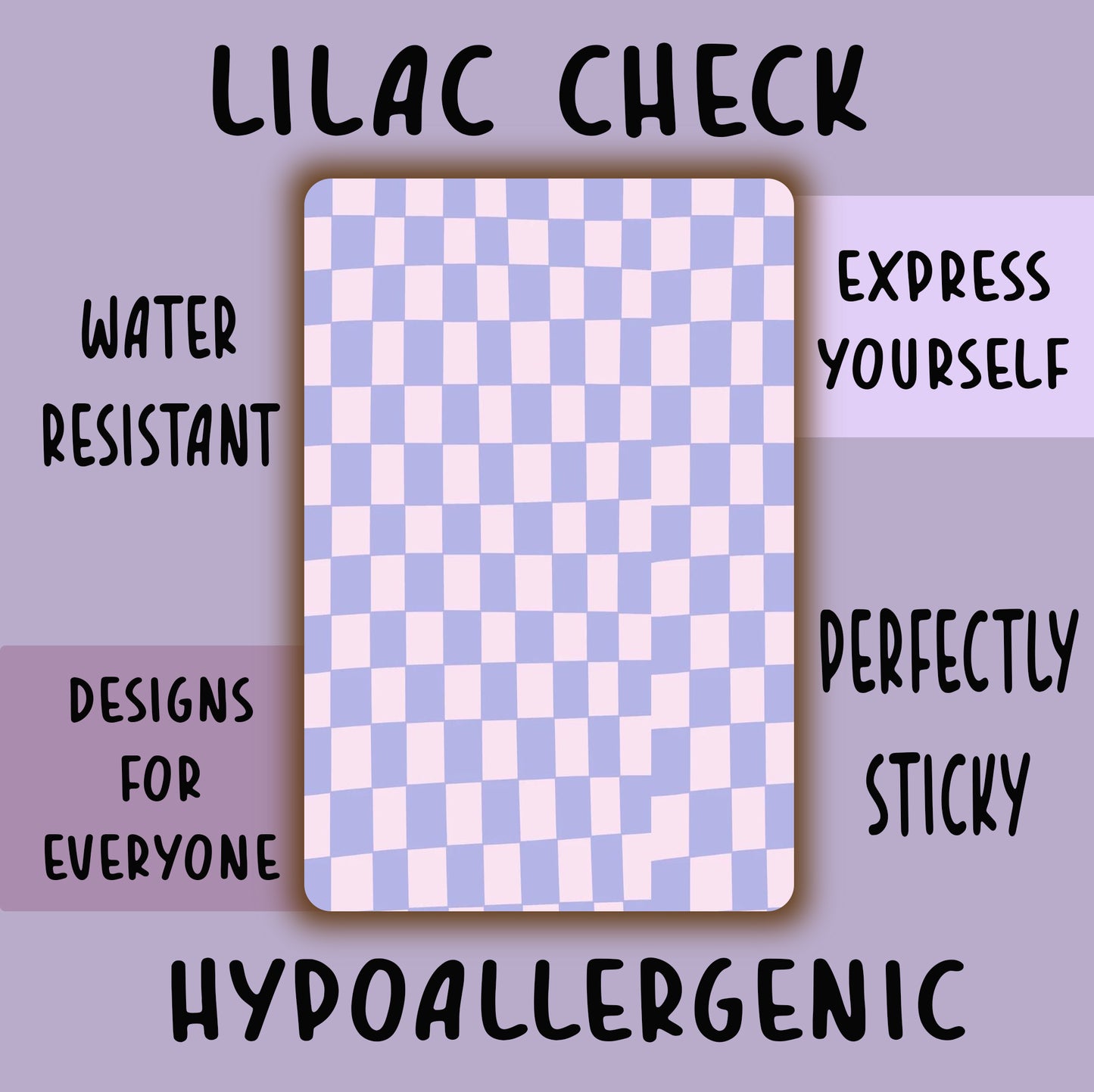 Lilac check Tubie Tape