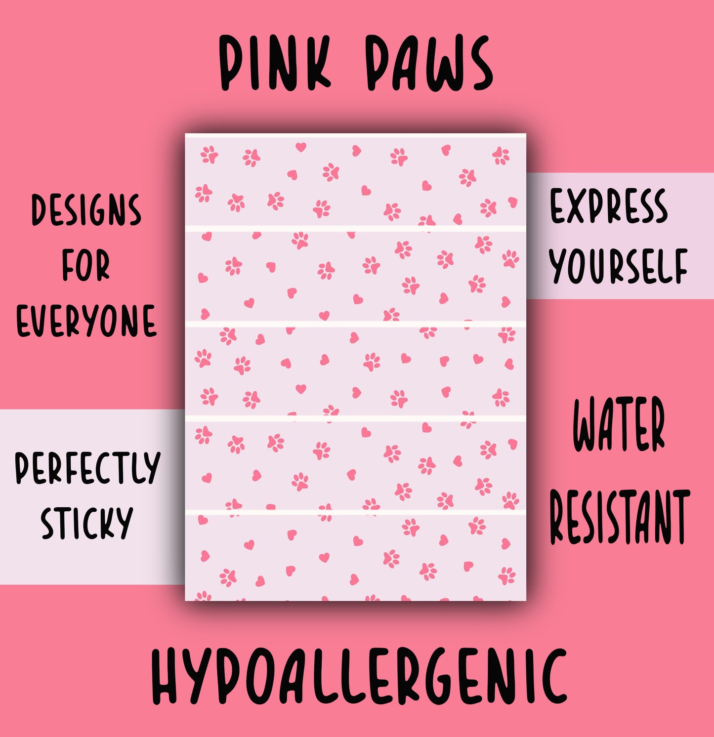 Pink Paws Tubie Tape