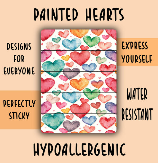 Painted Hearts Tubie Tape NG, NJ, oxygen,  hypafix, medical tape