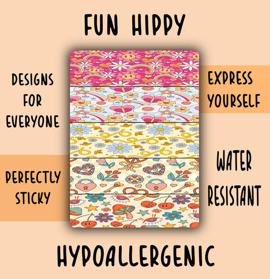 Fun Hippy Tubie Tape NG, NJ, oxygen,  hypafix, medical tape
