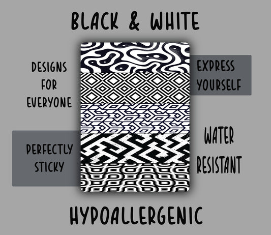 Black & white Tubie Tape NG, NJ, oxygen,  hypafix, medical tape