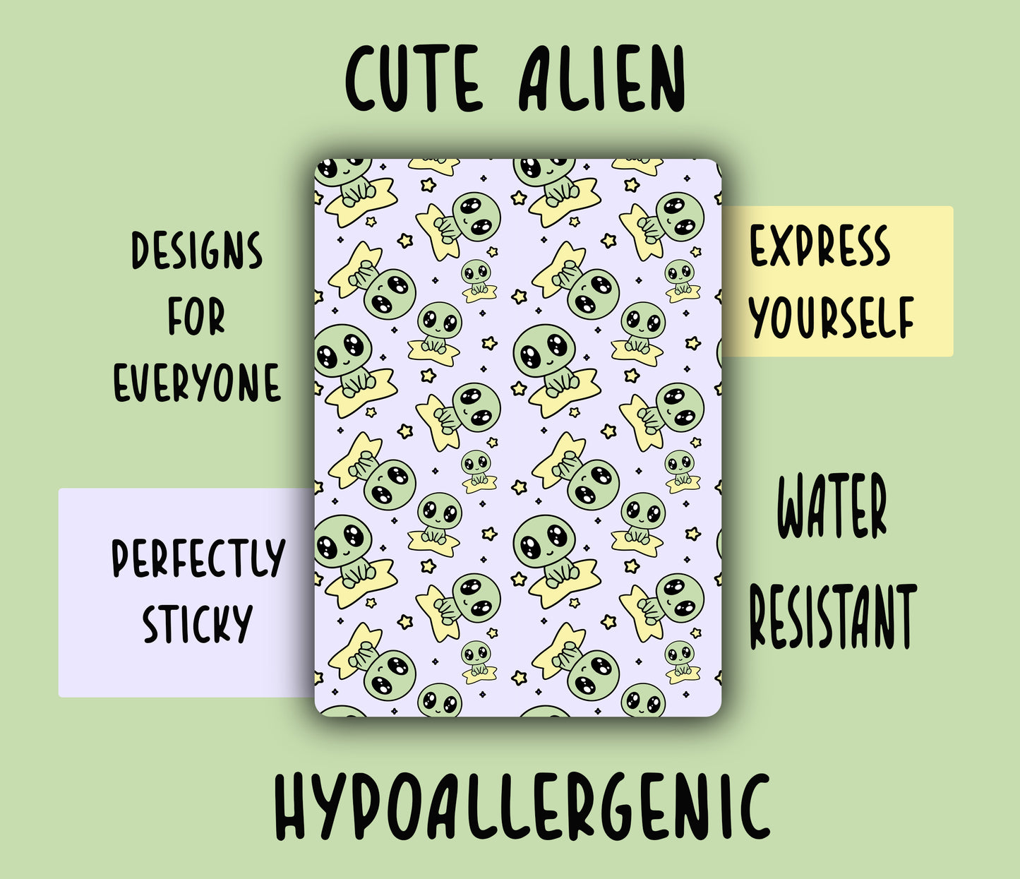 Cute Alien Tubie Tape NG, NJ, oxygen,  hypafix, medical tape