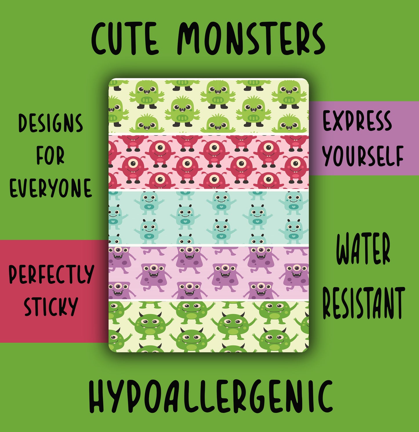 Cute Monsters Tubie Tape
