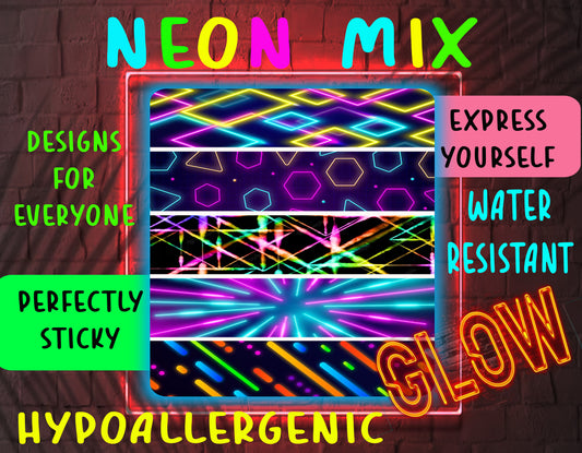 Neon Mix Tubie Tape