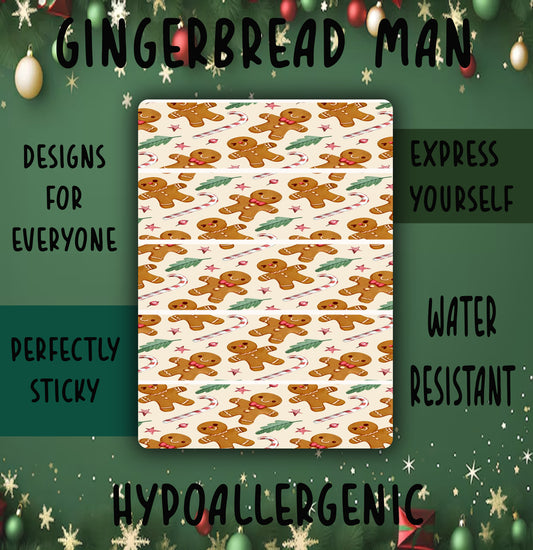 Gingerbread man Tubie Tape NG, NJ, oxygen,  hypafix, medical tape