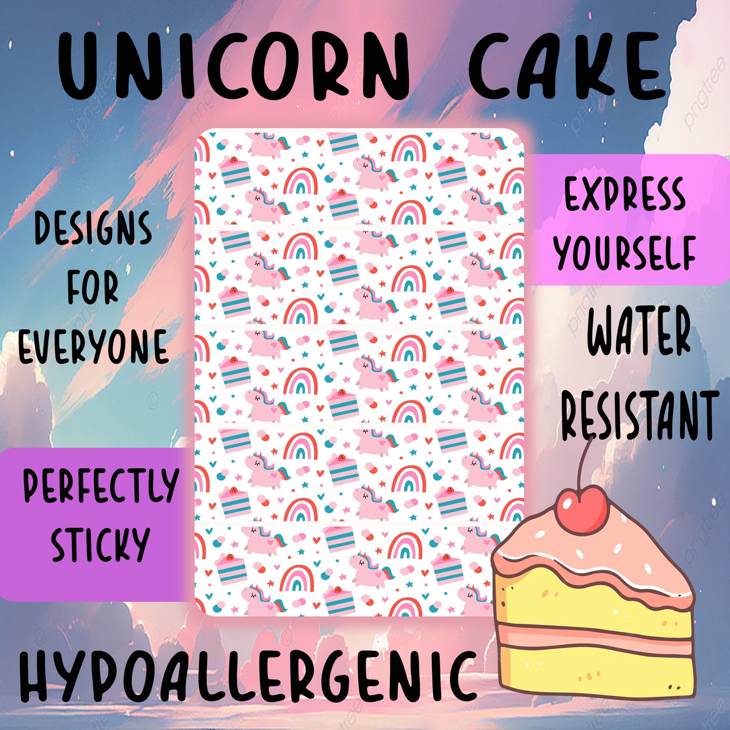 Unicorn Cake Tubie Tape