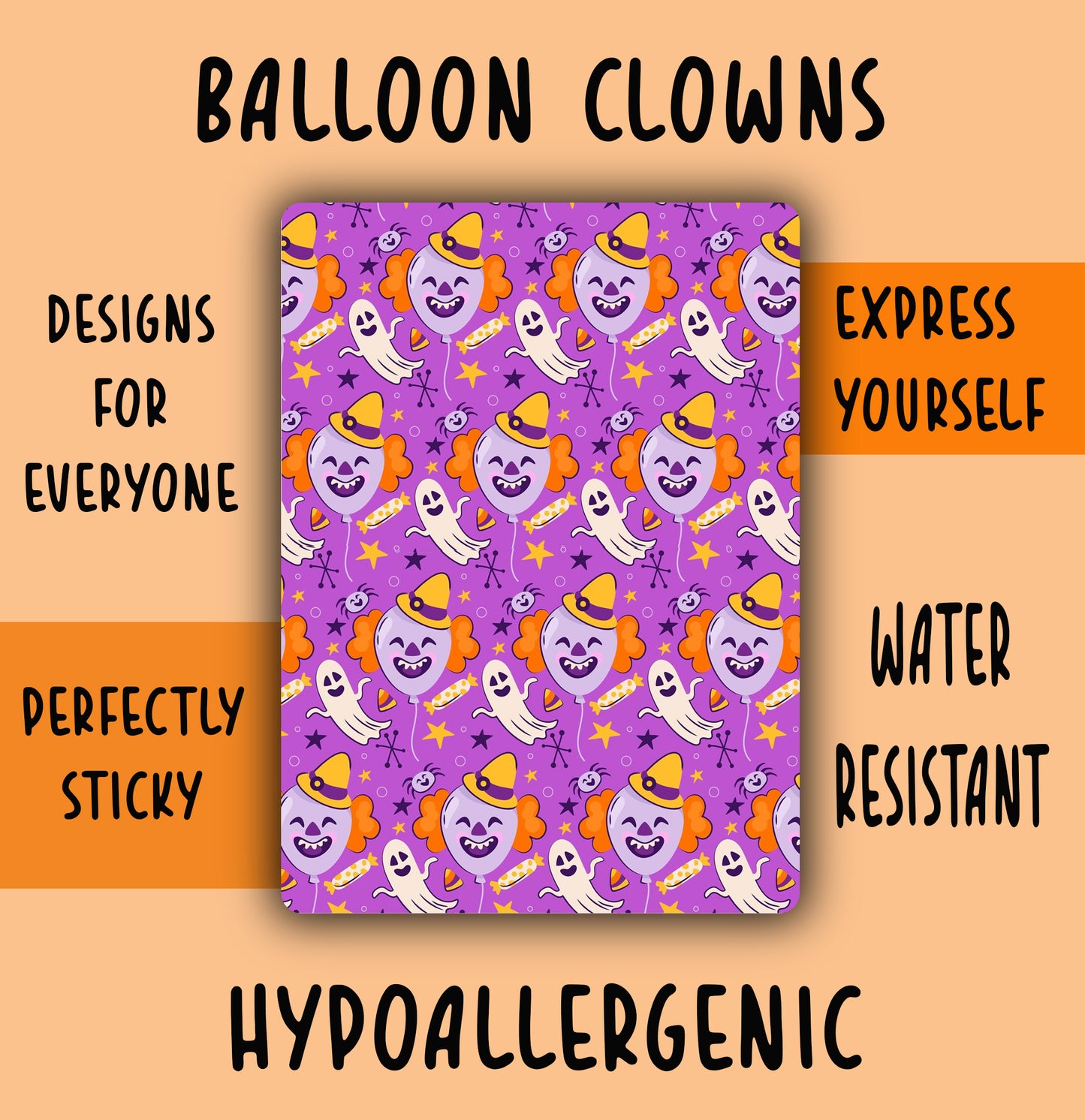 Balloon Clowns halloween Tubie Tape NG, NJ, oxygen