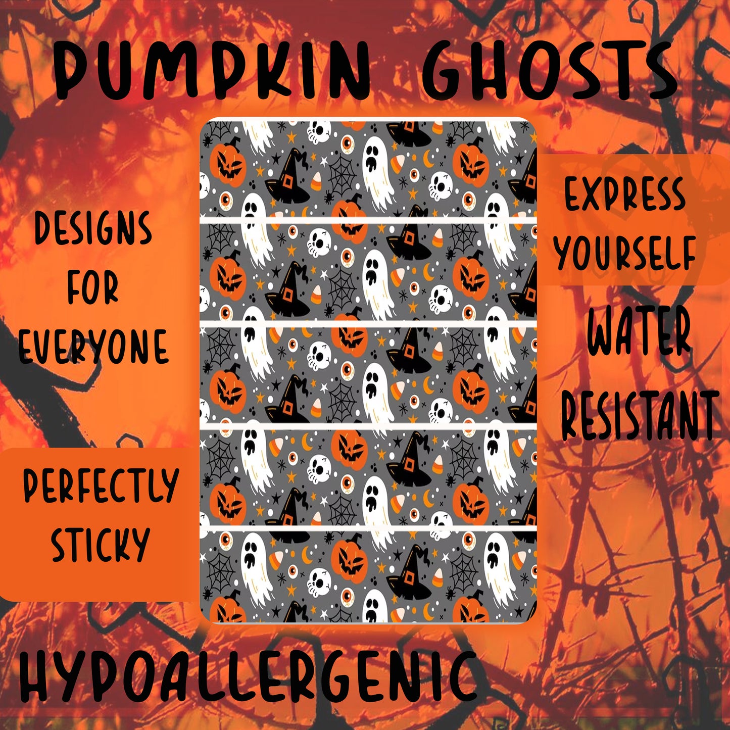 Pumpkin Ghost Tubie Tape