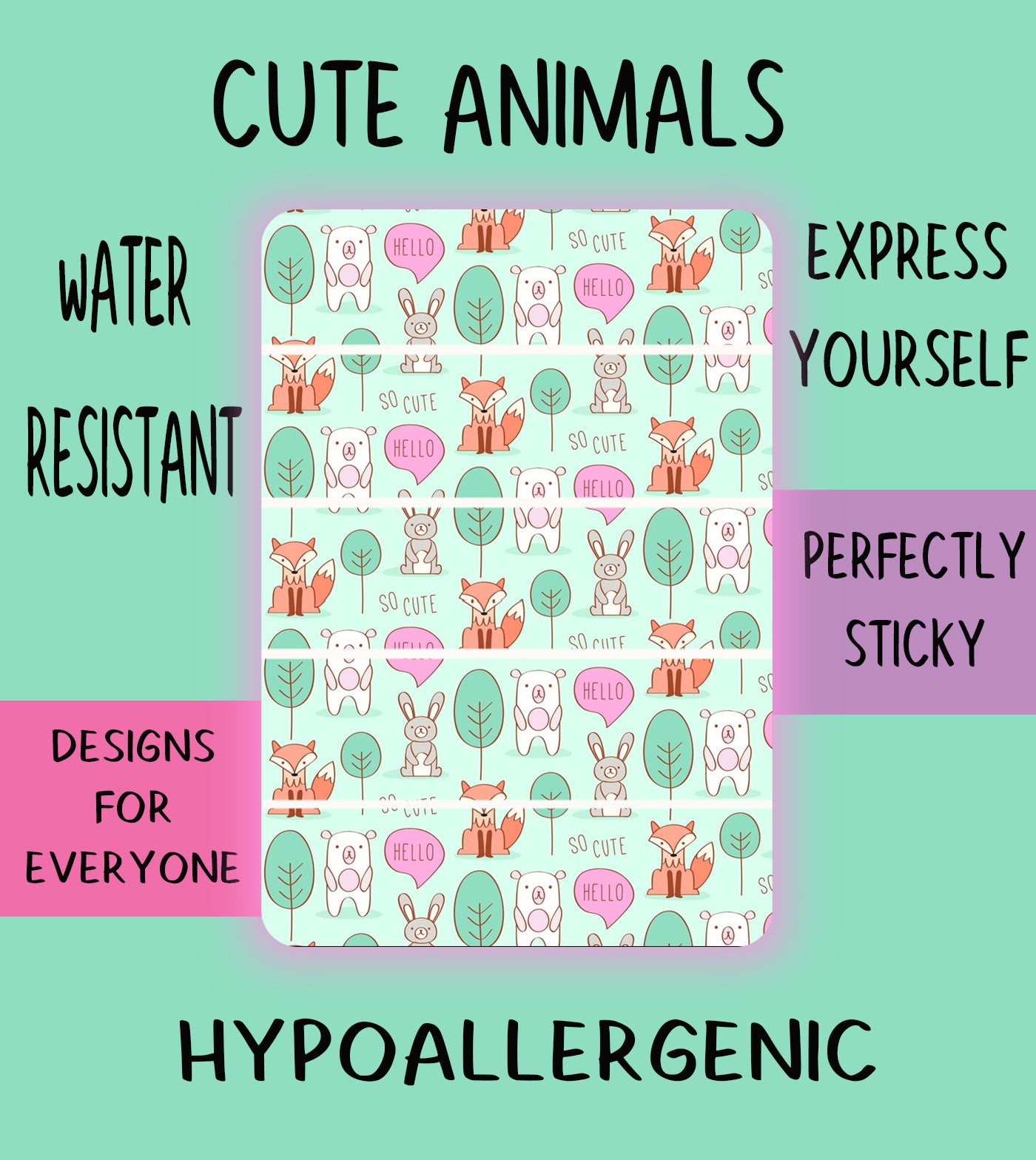 Cute animal Tubie Tape