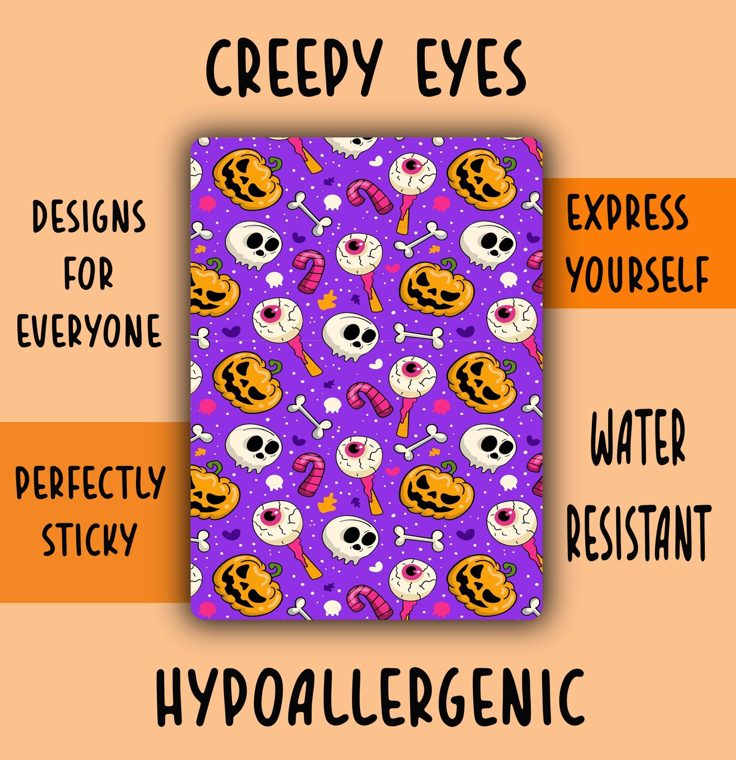 Creepy Eyes halloween Tubie Tape NG, NJ, oxygen