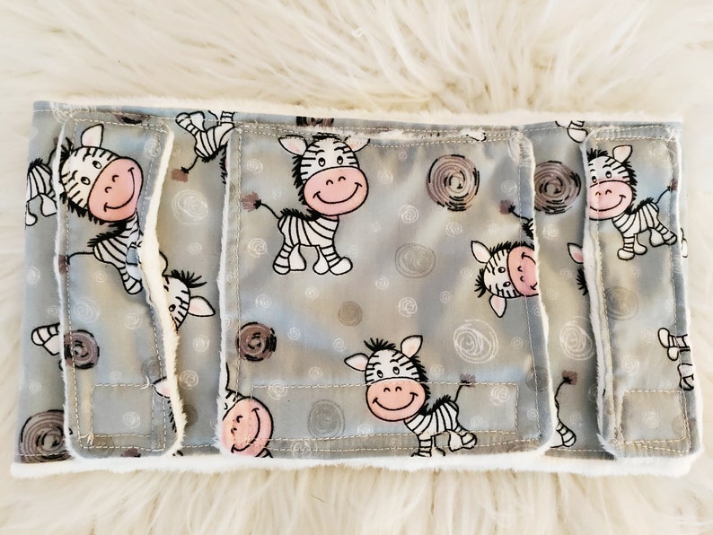 Grey Zebra PEG tube belt