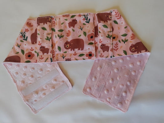 Pink bear PEG tube belt