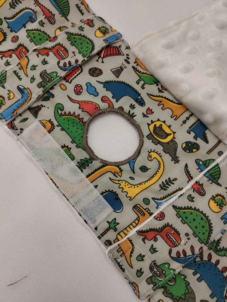 Grey Dino PEG tube belt