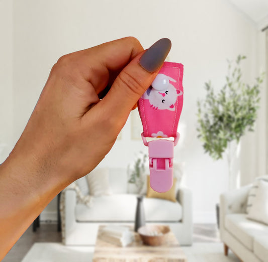 Pink kitty Tubie Clip