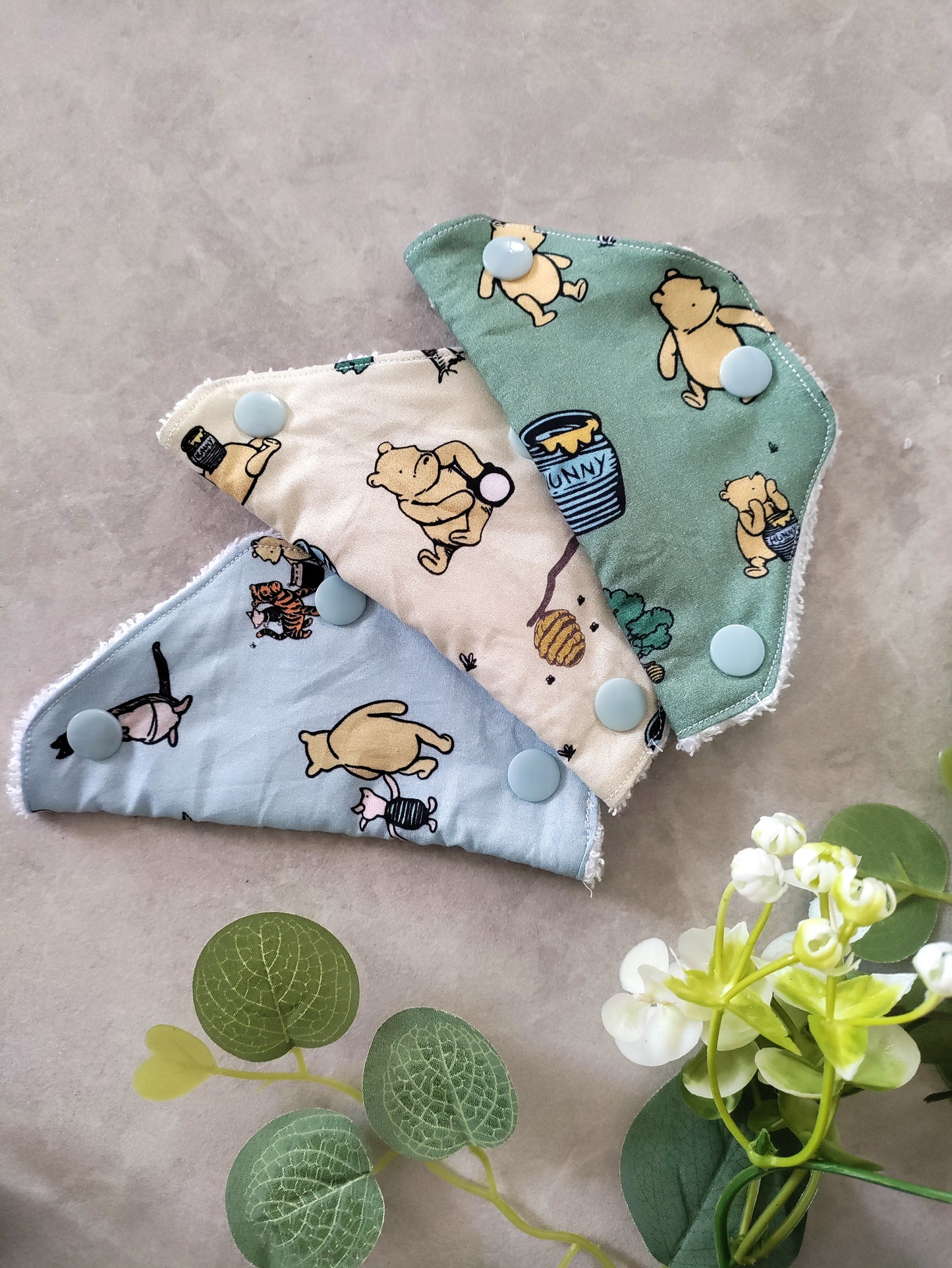 3pcs classic pooh set valve cover TOWEL LINED