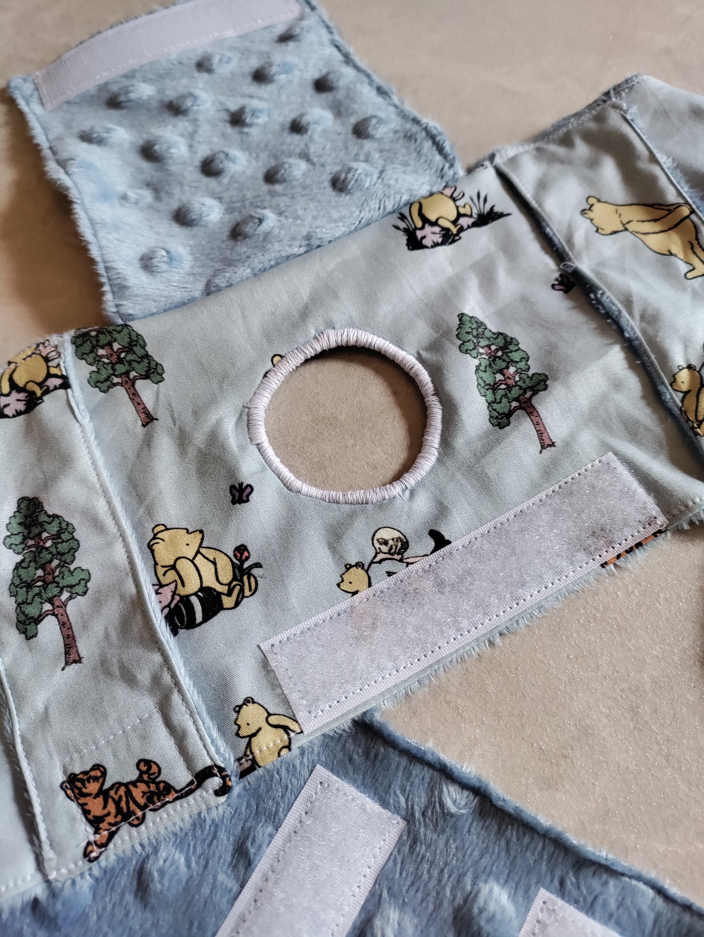 Classic Winnie the Pooh blue PEG tube belt