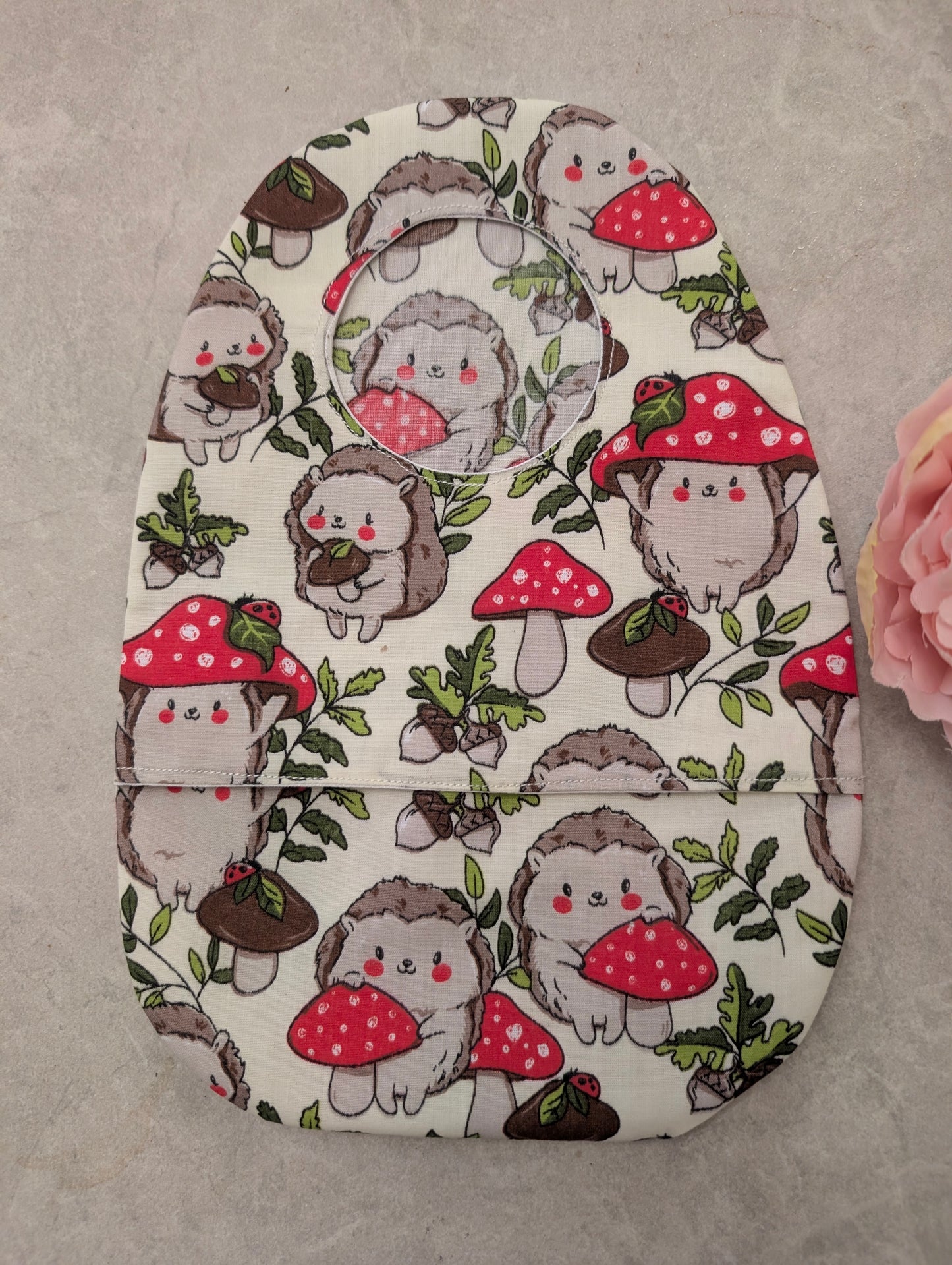 Hedgehog mushroom stoma bag cover
