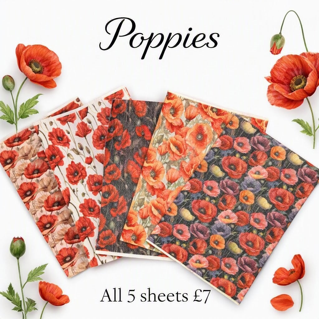 Poppies 5pcs Tubie Tape