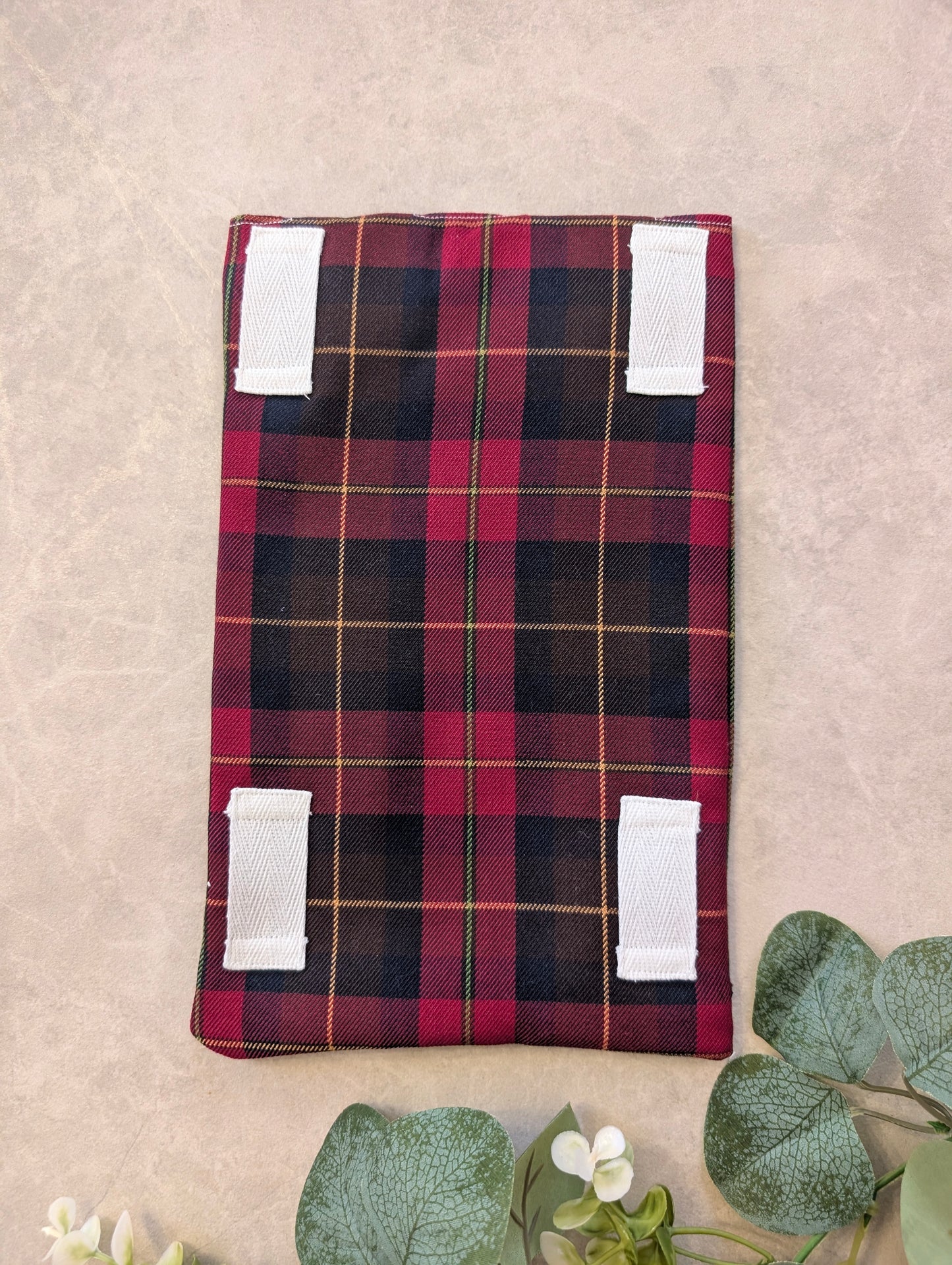 Dark tartan catheter Leg Bag Cover