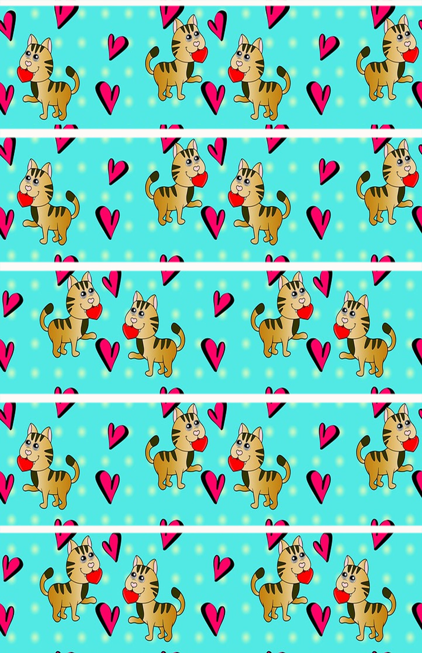 Cats and hearts Tubie Tape