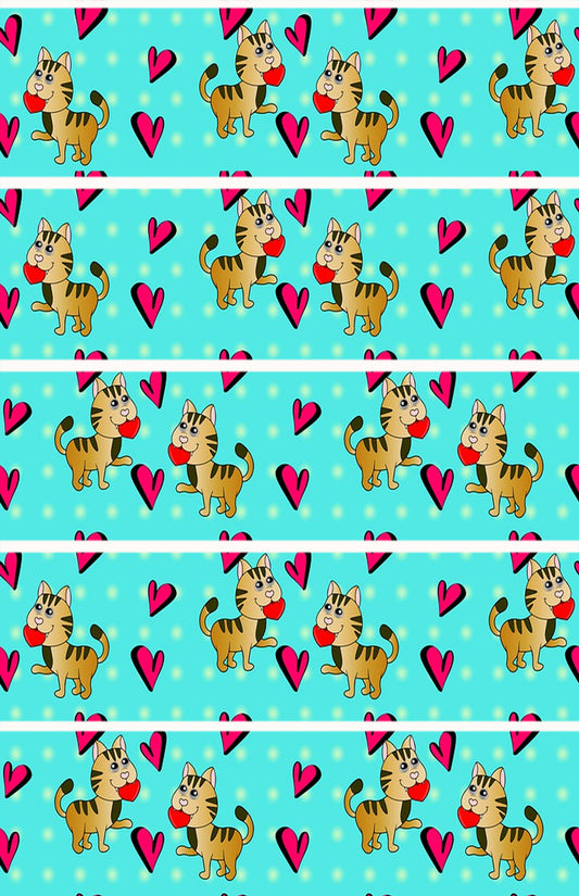 Cats and hearts Tubie Tape