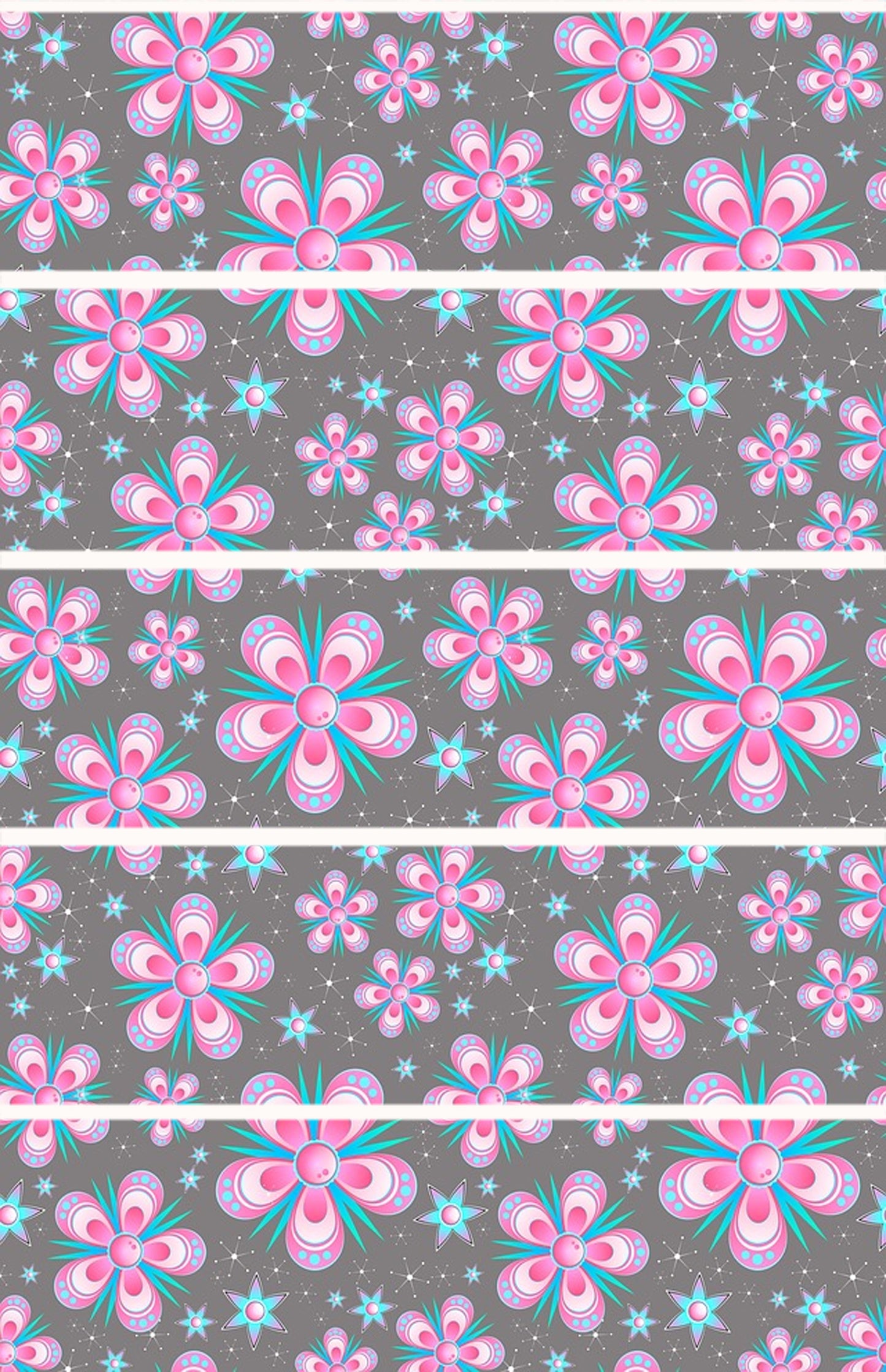Grey Floral Tubie Tape