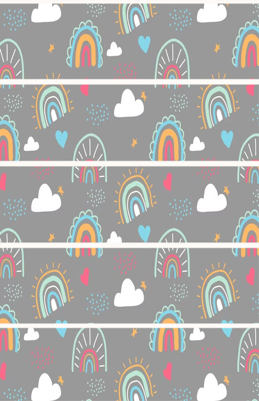 Grey Rainbow Tubie Tape