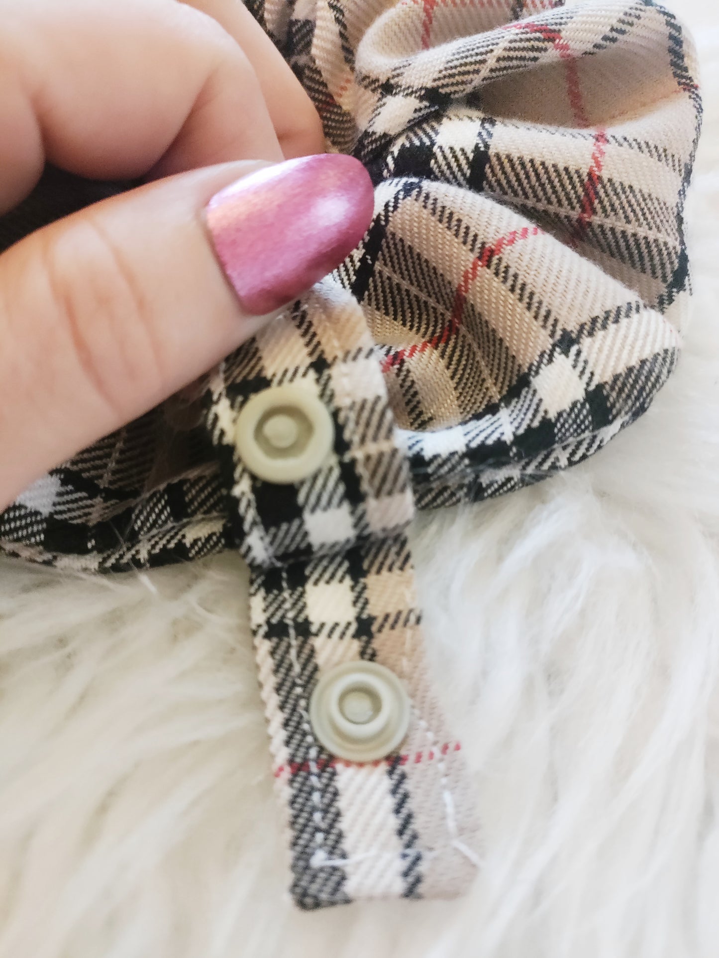 Tartan tubie scrunchie