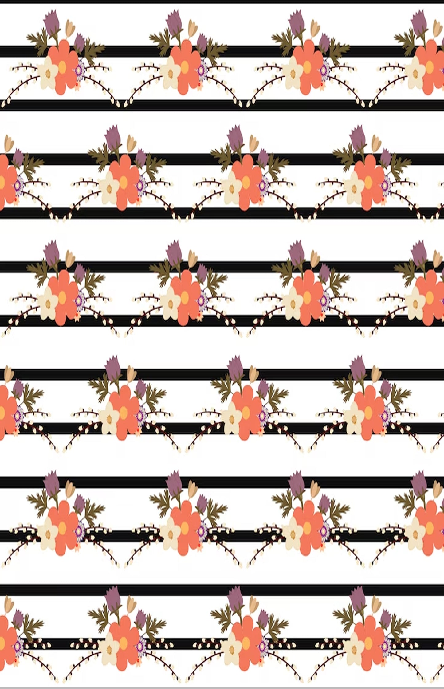 Floral stripe Tubie Tape